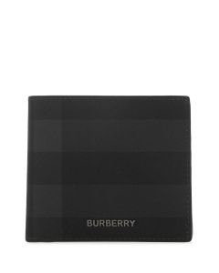 Burberry Checked Logo Plaque Wallet