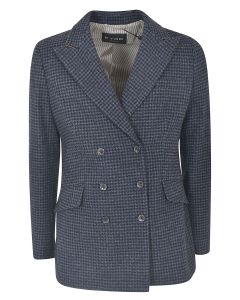 Etro Single-Breasted Checkered Detail Blazer Jacket