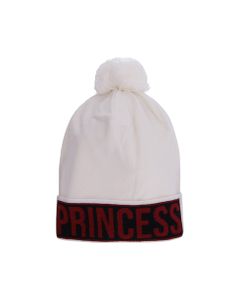 Knitted Beanie With 'princess' Intarsia Detail