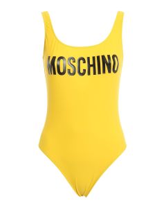 Logo print one-piece swimsuit