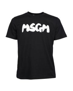 MSGM Logo-Print Crewneck T-Shirt