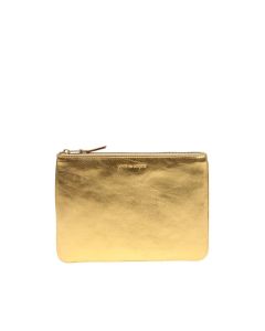 Golden leather purse