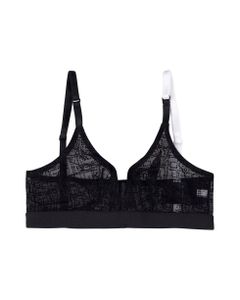 Black Tulle Bra With 4g Pattern