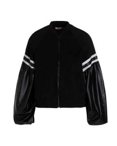TWINSET Perforated Detailed Bomber Jacket