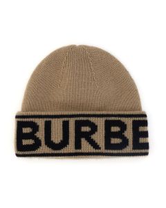 Burberry Logo Intarsia Beanie