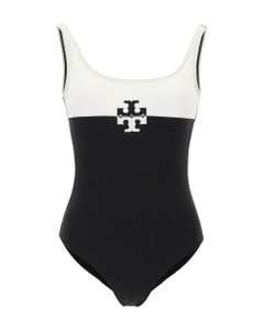 Two-tone Swimsuit With Monogram