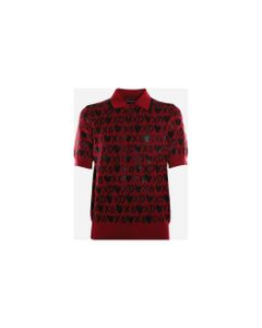 Silk Blend Polo Shirt With All-over Graphic Print
