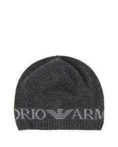 Emporio Armani Logo-Jacquard Knitted Hat And Scarf Set