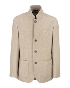 Virgin wool-cashmere blend blazer