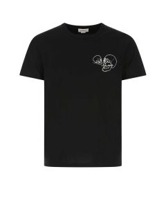 Alexander McQueen Skull Embroidered Crewneck T-Shirt