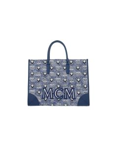 MCM Visetos Top Handle Tote Bag