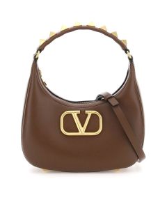 Valentino Garavani Logo Plaque Stud-Detailed Shoulder Bag