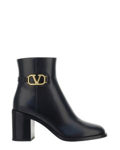 Valentino Garavani VLogo Plaque Heeled Ankle Boots