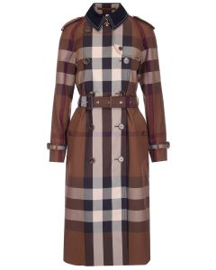 Burberry Vintage Check Belted Waist Trench Coat
