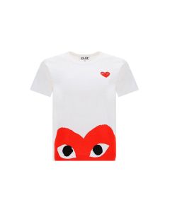 Comme des Garçons Play Double Heart Print T-Shirt