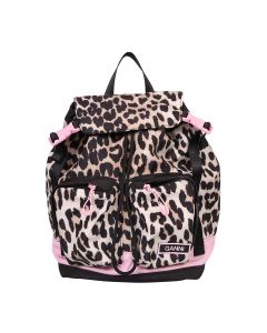 Ganni Leopard Printed Backpack