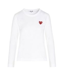 Comme des Garçons Play Heart Logo Long-Sleeve T-Shirt