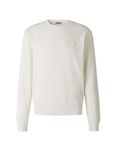 Herno Flocked Logo Crewneck Sweatshirt