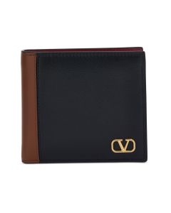 Valentino VLogo Plaque Bi-Fold Wallet