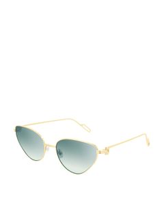Gold-tone metal cat-eye sunglasses