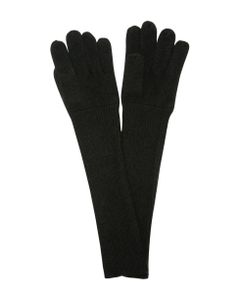 Black Cashmere Long Gloves