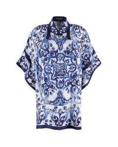 Dolce & Gabbana Majolica-Printed Oversized Shirt