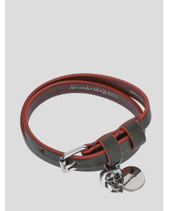 Alexander McQueen Logo Printed Reversible Bracelet