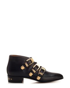 Gucci Triple-Buckle Detail Ankle Boots