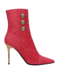 Roni High Heels Ankle Boots In Fuxia Leather