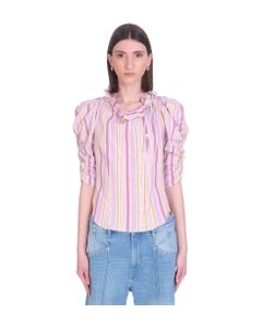 Therese Blouse In Rose-pink Cotton