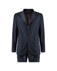 Santaniello Il Viaggiatore Blue Single-breasted Suit Jacket