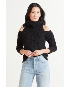 Paxton Double Cut Out Turtleneck Pullover