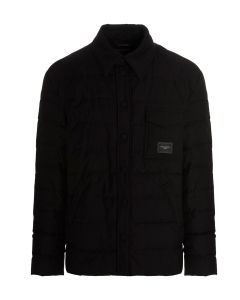 Dolce & Gabbana Logo Patch Quilted Shirt Jacket