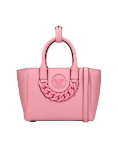 Hand Bag In Rose-pink Leather