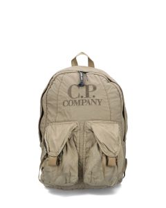 C.P. Company Logo Embroidered Zipped Backpack