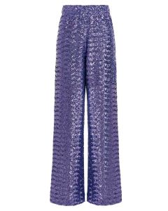 Oséree Sequinned Elasticated Waistband Trousers