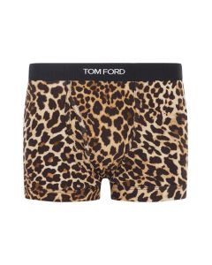 Tom Ford Leopard-Printed Logo Waist Briefs