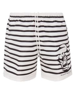 Alexander McQueen Drawstring Detail Striped Shorts