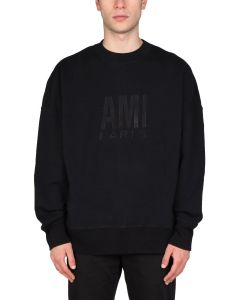 AMI Logo Embroidered Crewneck Sweatshirt