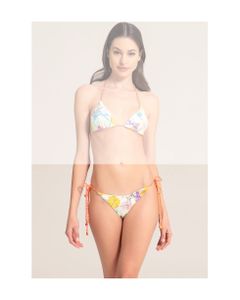Marion Zimet Reversible Tie-side Bikini Bottom In Honeycomb Fabric And Microfiber