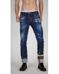 Dsquared2 Distressed Turn-Up Hem Jeans