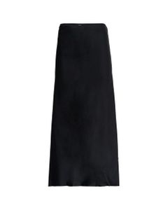 Tango Long Black Satin Skirt